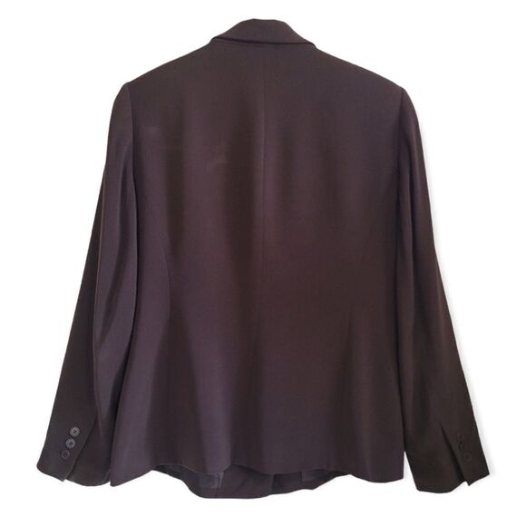 Kasper chocolate brown 3pc suit 10P - Picture 3 of 7